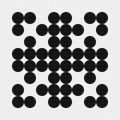 Abstract Cross Pattern Dots Logo generative computational art illustration