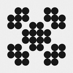 Abstract Cross Pattern Dots Logo generative computational art illustration