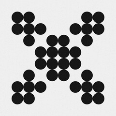 Abstract Cross Pattern Dots Logo generative computational art illustration