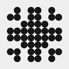 Abstract Cross Pattern Dots Logo generative computational art illustration