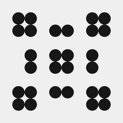 Abstract Cross Pattern Dots Logo generative computational art illustration