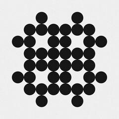 Abstract Cross Pattern Dots Logo generative computational art illustration
