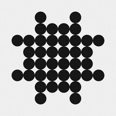 Abstract Cross Pattern Dots Logo generative computational art illustration