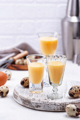 Glass of sweet egg liquor