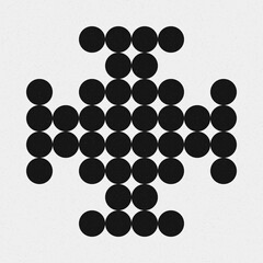 Abstract Cross Pattern Dots Logo generative computational art illustration