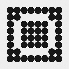 Abstract Cross Pattern Dots Logo generative computational art illustration