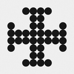Abstract Cross Pattern Dots Logo generative computational art illustration