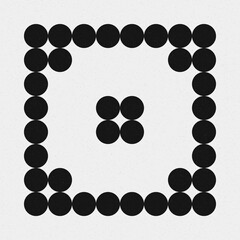 Abstract Cross Pattern Dots Logo generative computational art illustration