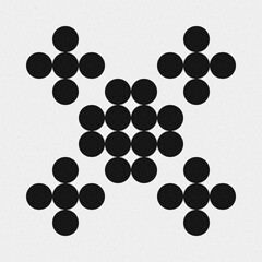 Abstract Cross Pattern Dots Logo generative computational art illustration