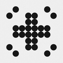 Abstract Cross Pattern Dots Logo generative computational art illustration