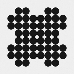 Abstract Cross Pattern Dots Logo generative computational art illustration