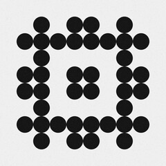 Abstract Cross Pattern Dots Logo generative computational art illustration