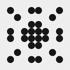 Abstract Cross Pattern Dots Logo generative computational art illustration