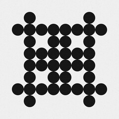 Abstract Cross Pattern Dots Logo generative computational art illustration