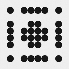 Abstract Cross Pattern Dots Logo generative computational art illustration