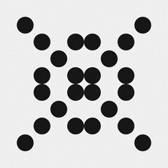 Abstract Cross Pattern Dots Logo generative computational art illustration