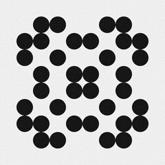 Abstract Cross Pattern Dots Logo generative computational art illustration