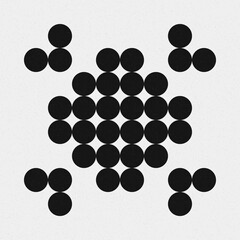 Abstract Cross Pattern Dots Logo generative computational art illustration