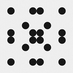 Abstract Cross Pattern Dots Logo generative computational art illustration