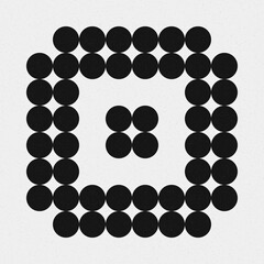 Abstract Cross Pattern Dots Logo generative computational art illustration