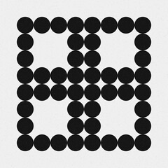 Abstract Cross Pattern Dots Logo generative computational art illustration