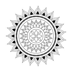 flower mandala icon design of Bohemic ornament indian and decoration theme Vector illustration