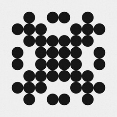 Abstract Cross Pattern Dots Logo generative computational art illustration