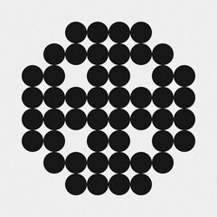 Abstract Cross Pattern Dots Logo generative computational art illustration