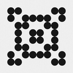 Abstract Cross Pattern Dots Logo generative computational art illustration