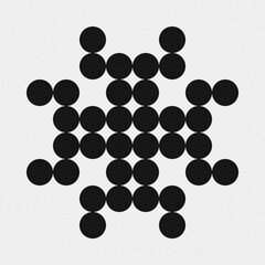 Abstract Cross Pattern Dots Logo generative computational art illustration