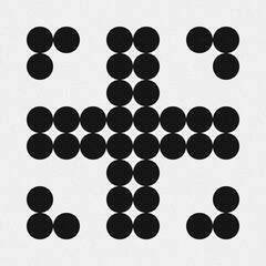 Abstract Cross Pattern Dots Logo generative computational art illustration