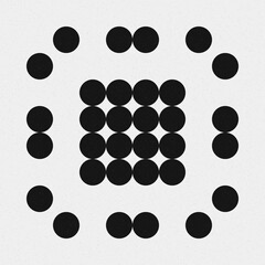 Abstract Cross Pattern Dots Logo generative computational art illustration