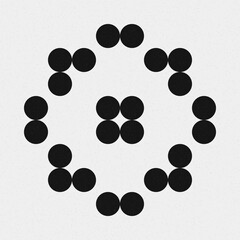 Abstract Cross Pattern Dots Logo generative computational art illustration