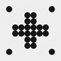 Abstract Cross Pattern Dots Logo generative computational art illustration