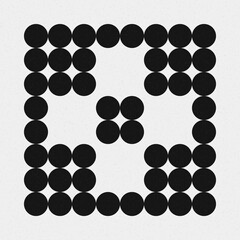 Abstract Cross Pattern Dots Logo generative computational art illustration