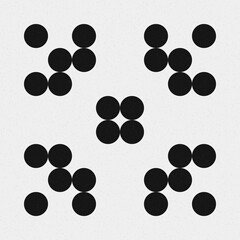 Abstract Cross Pattern Dots Logo generative computational art illustration