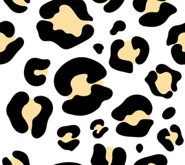 Leopard print on a white background