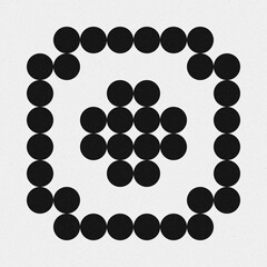 Abstract Cross Pattern Dots Logo generative computational art illustration