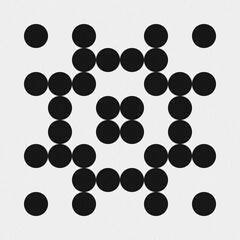 Abstract Cross Pattern Dots Logo generative computational art illustration