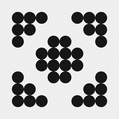 Abstract Cross Pattern Dots Logo generative computational art illustration