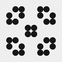 Abstract Cross Pattern Dots Logo generative computational art illustration