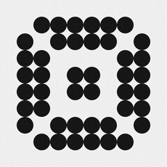 Abstract Cross Pattern Dots Logo generative computational art illustration