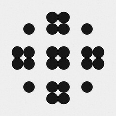 Abstract Cross Pattern Dots Logo generative computational art illustration