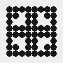 Abstract Cross Pattern Dots Logo generative computational art illustration