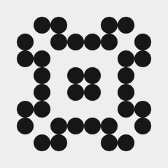 Abstract Cross Pattern Dots Logo generative computational art illustration