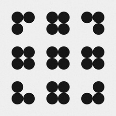 Abstract Cross Pattern Dots Logo generative computational art illustration