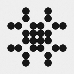 Abstract Cross Pattern Dots Logo generative computational art illustration