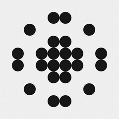 Abstract Cross Pattern Dots Logo generative computational art illustration