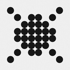 Abstract Cross Pattern Dots Logo generative computational art illustration