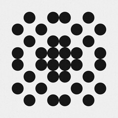 Abstract Cross Pattern Dots Logo generative computational art illustration
